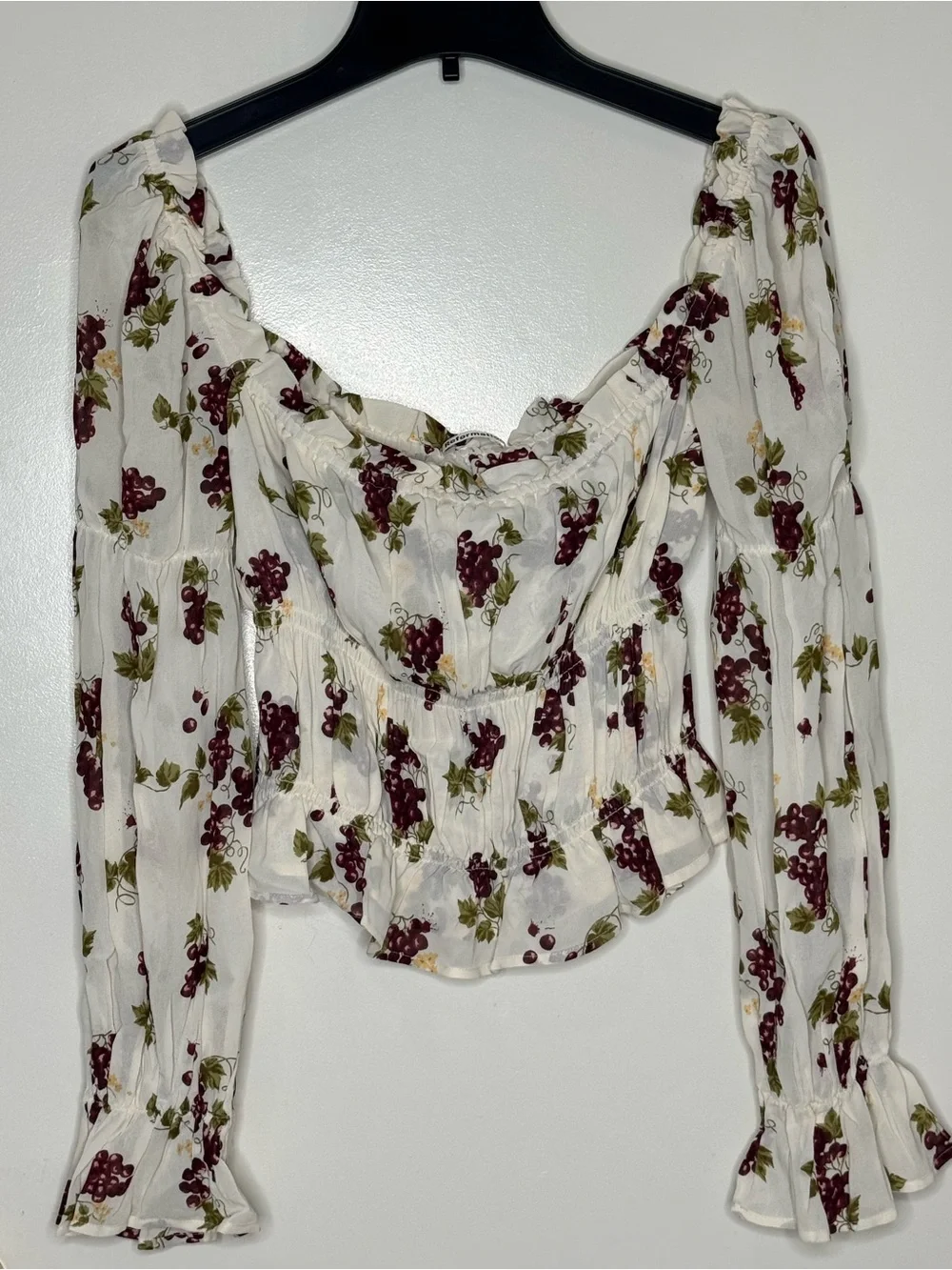 Reformation Amarena Grape Top Long Sleeve Top